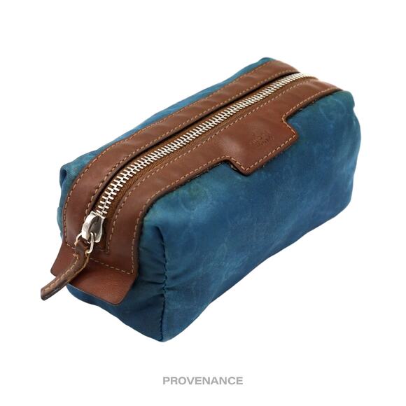 🔴 Gucci Cosmetic Pouch - Blue GG Canvas - Picture 5 of 12